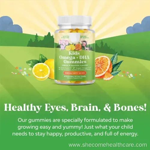 Kids Omega DHA Gummies for Brain and Eye Health